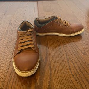 Faux leather sneaker